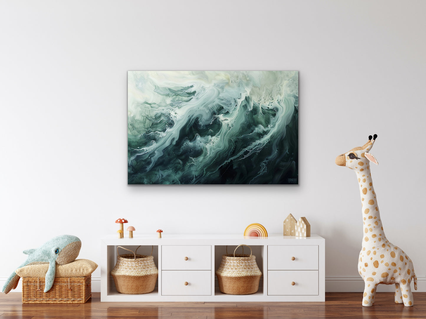 Ocean Wave Abstract Canvas Wall Art