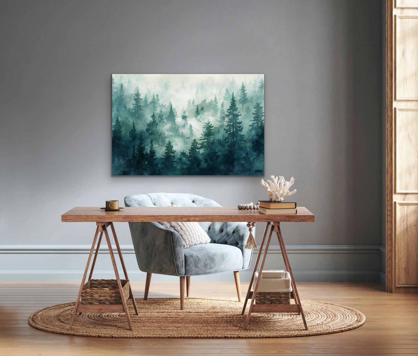 Misty Forest Canvas Wall Art