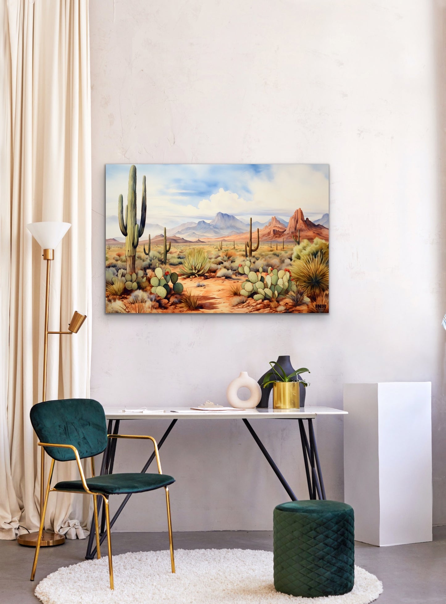 Desert Cactus Landscape Canvas Wall Art