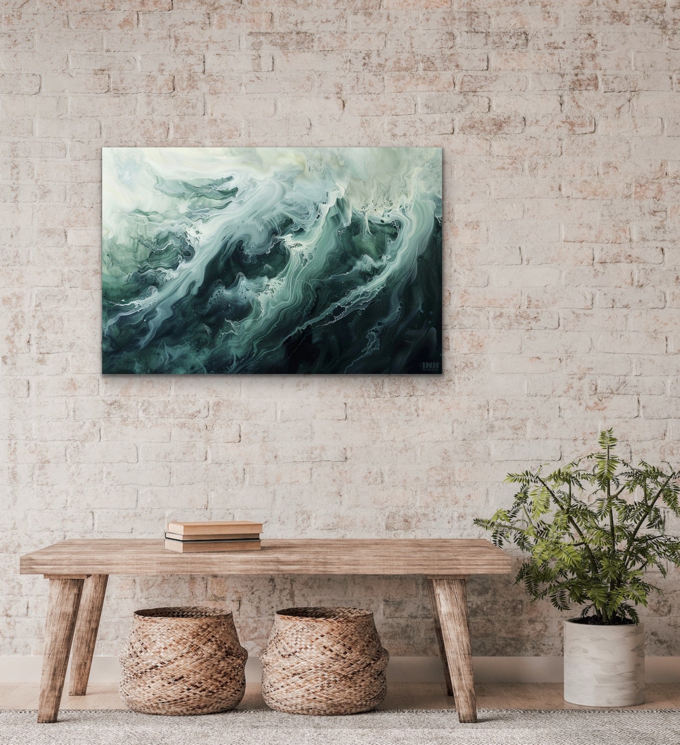 Ocean Wave Abstract Canvas Wall Art