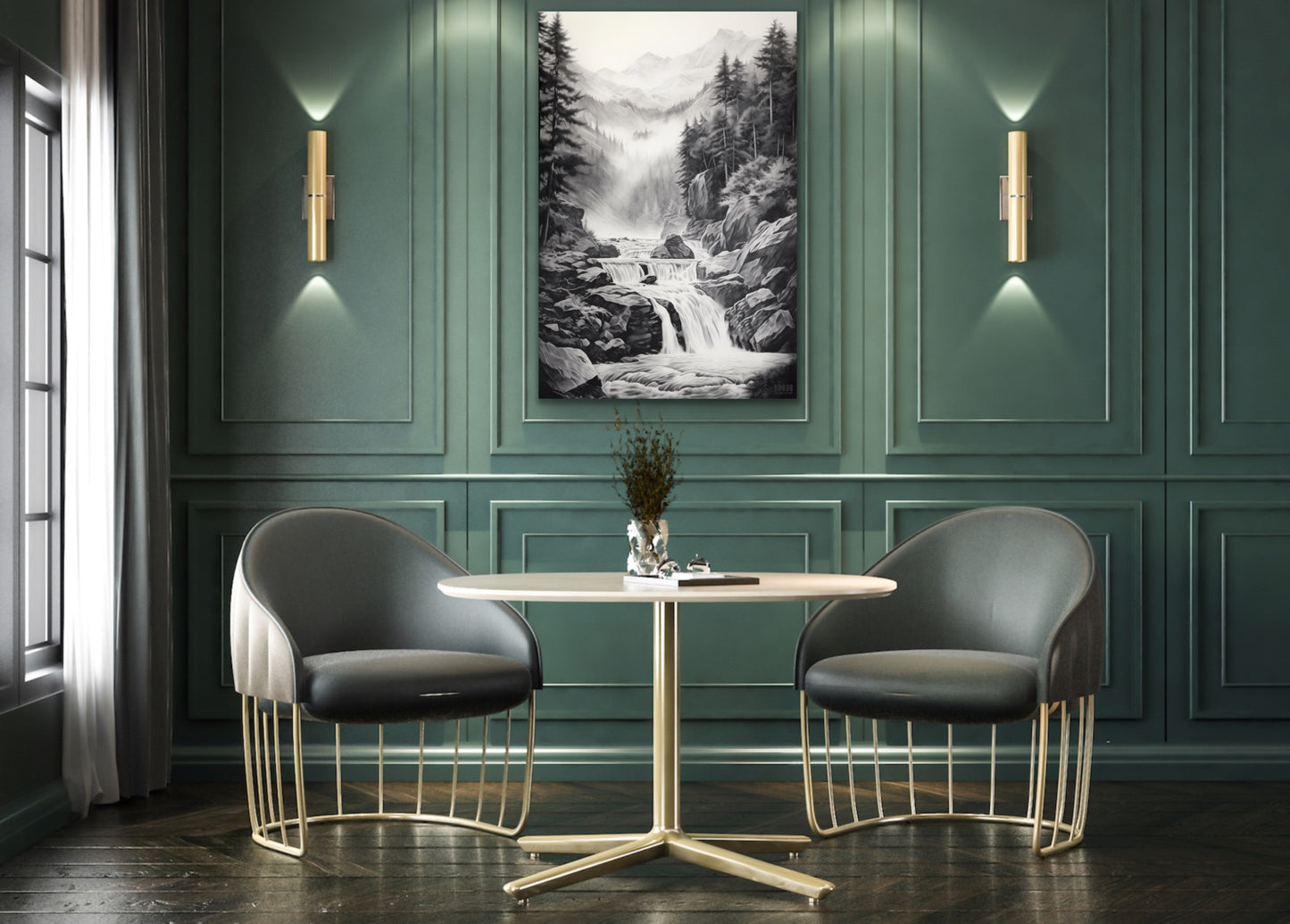 Monochrome Serenity Canvas Wall Art