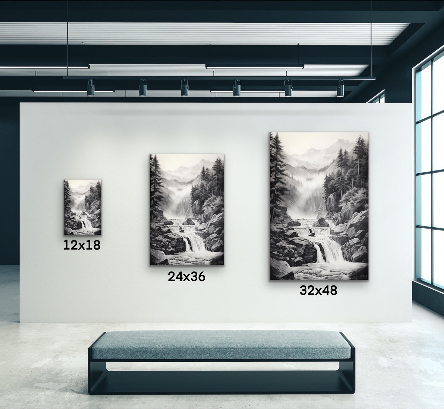 Monochrome Serenity Canvas Wall Art
