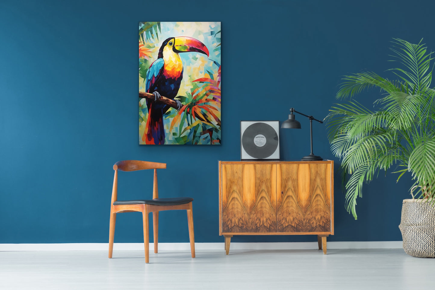 Rainbow Toucan Canvas Wall Art
