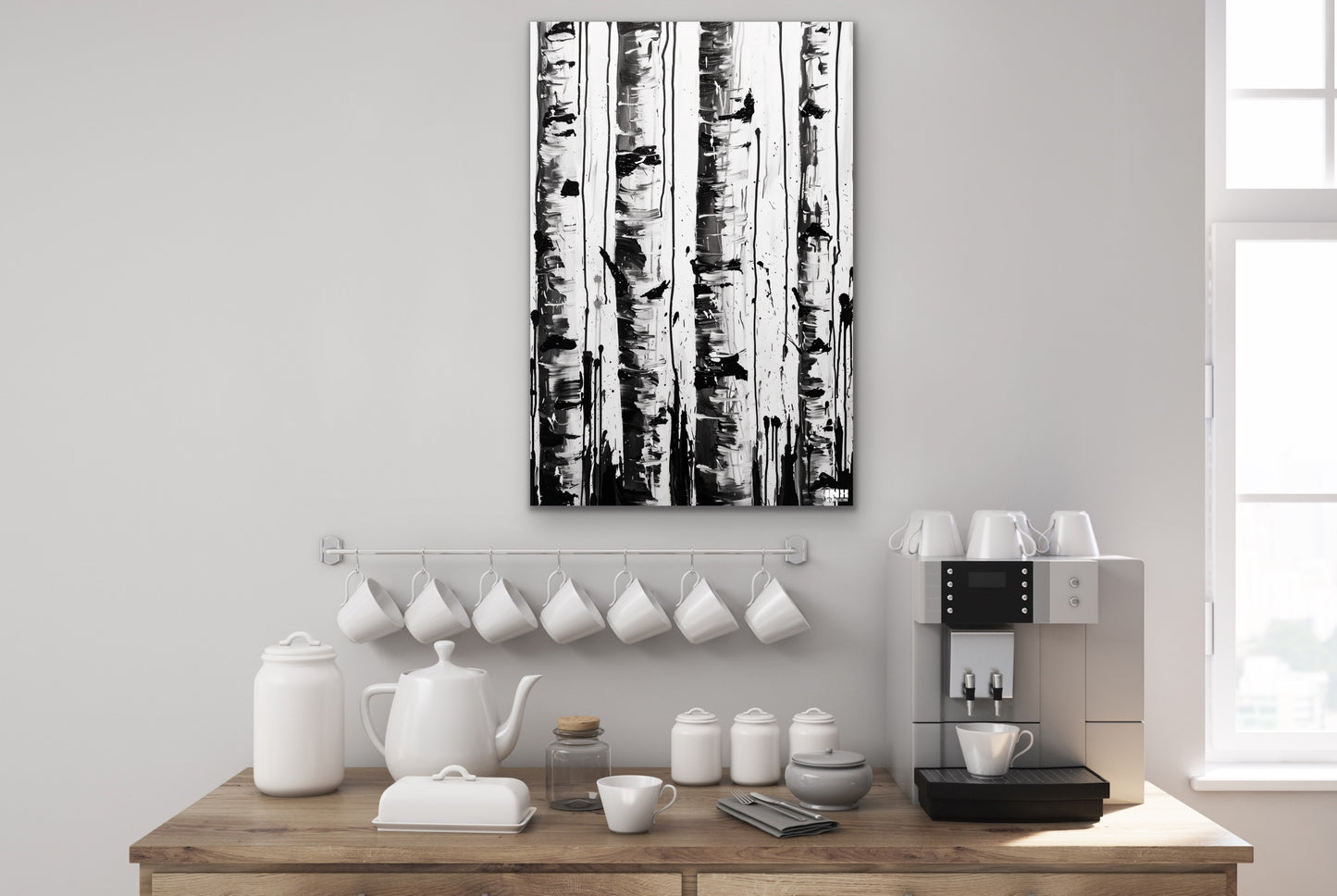 Abstract Aspen Trees Canvas Art