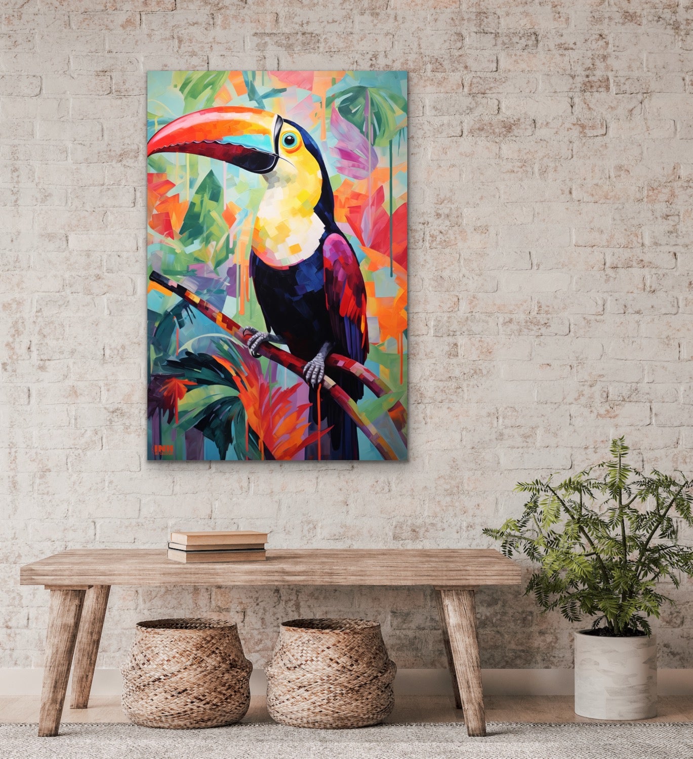 Tropical Toucan Canvas Wall Art
