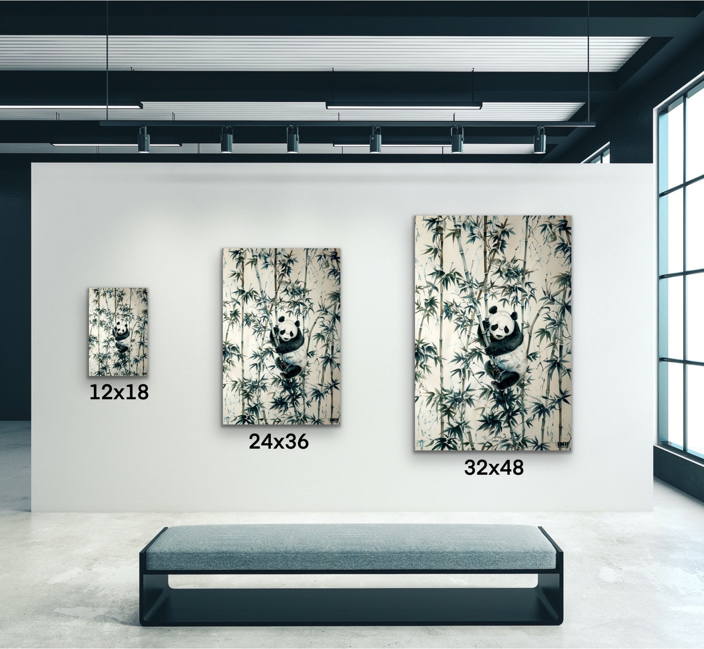 Bamboo Panda Canvas Wall Art