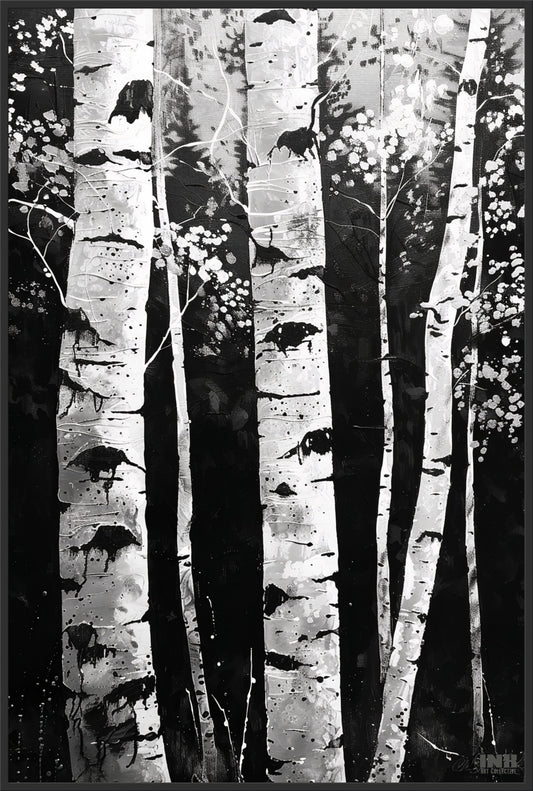 Birchwood Elegance Canvas Wall Art