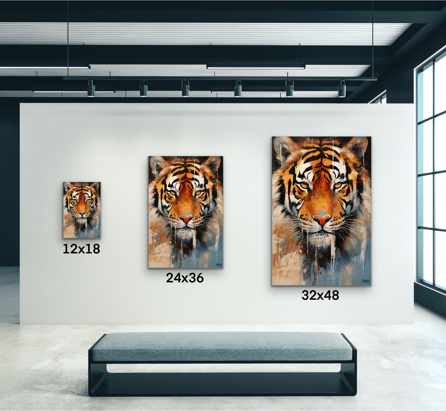Majestic Tiger Abstract Canvas Wall Art