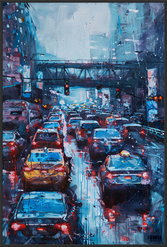 City Rush Canvas Wall Art