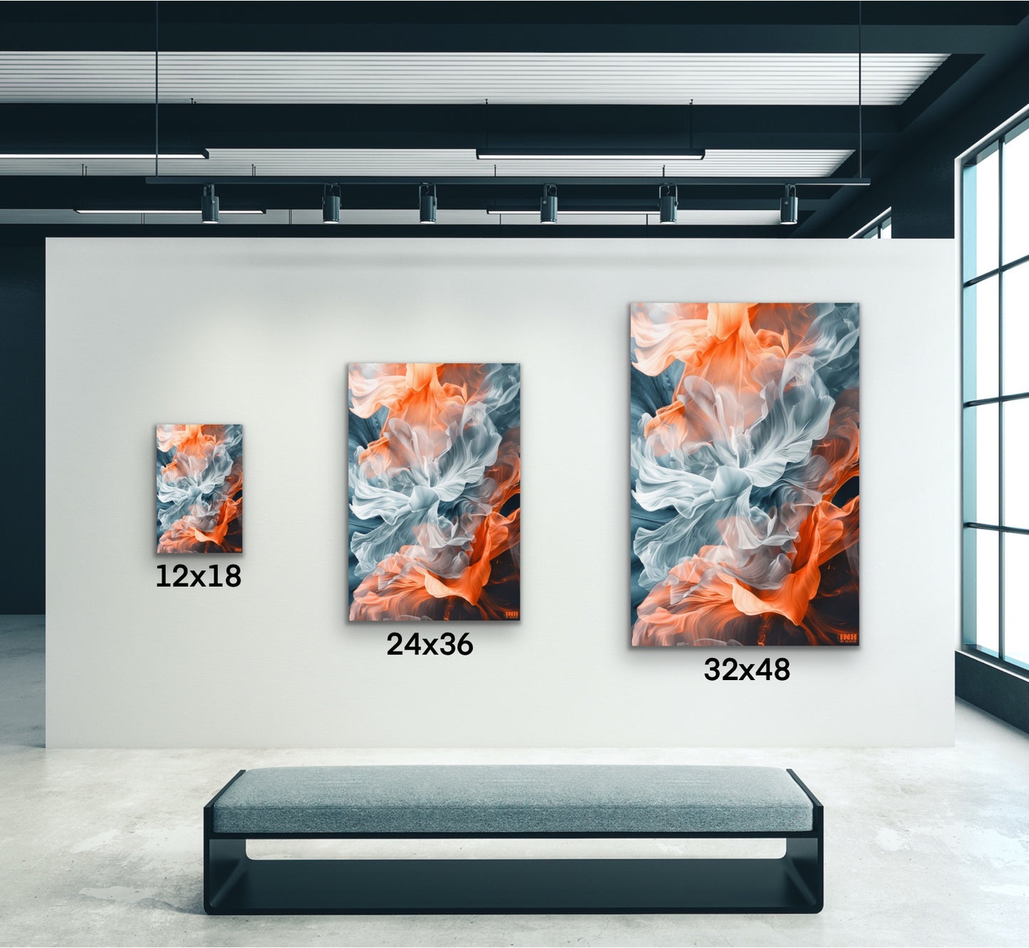 Floral Motion Abstract Canvas Wall Art