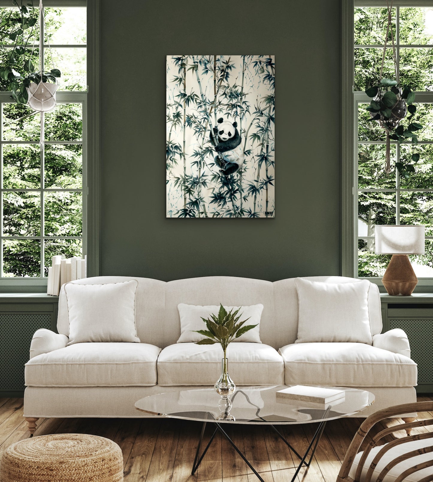 Bamboo Panda Canvas Wall Art