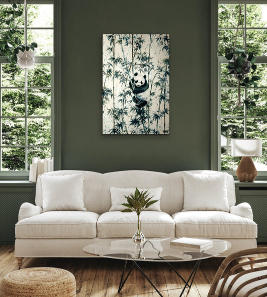 Bamboo Panda Canvas Wall Art