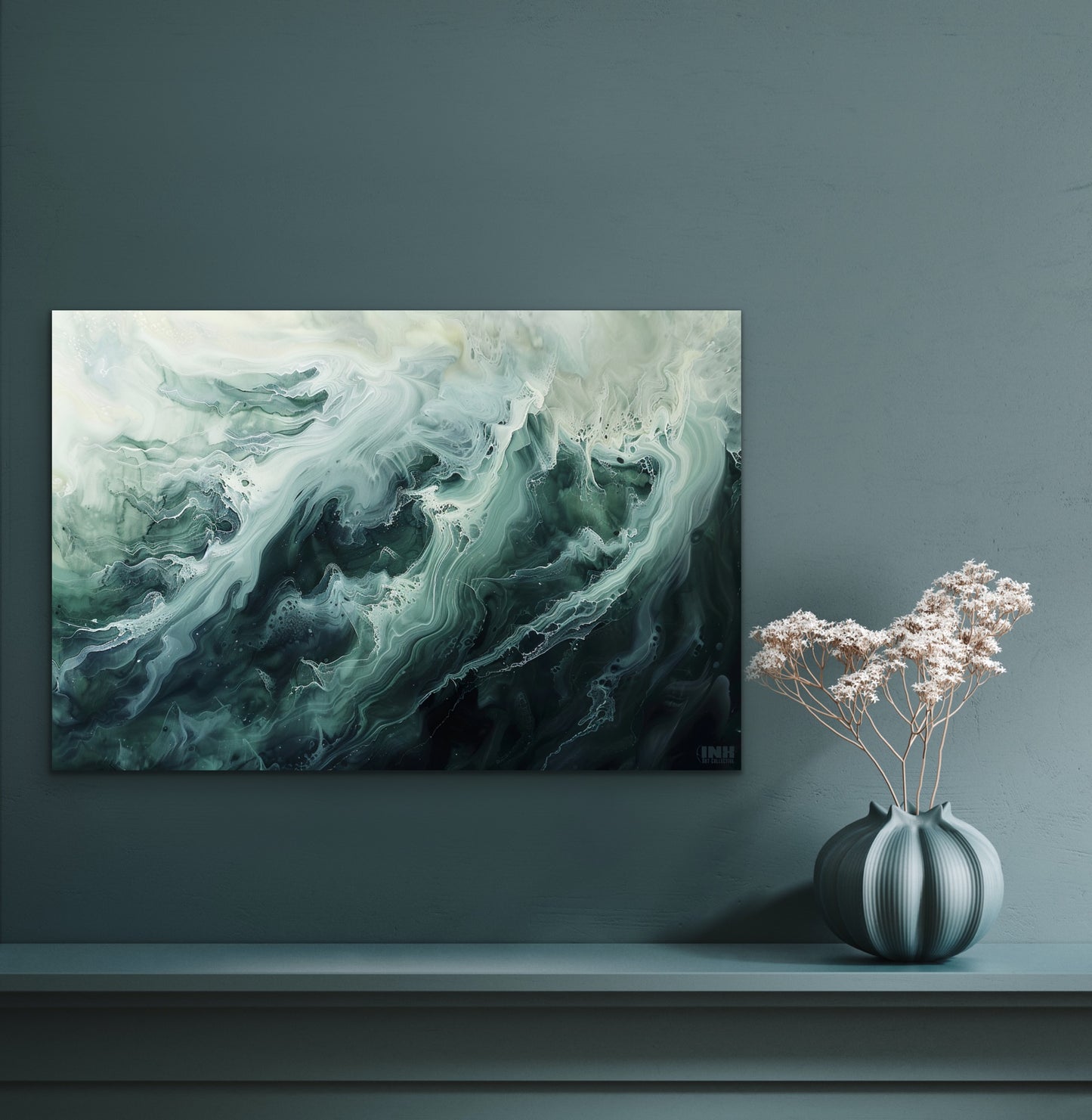 Ocean Wave Abstract Canvas Wall Art