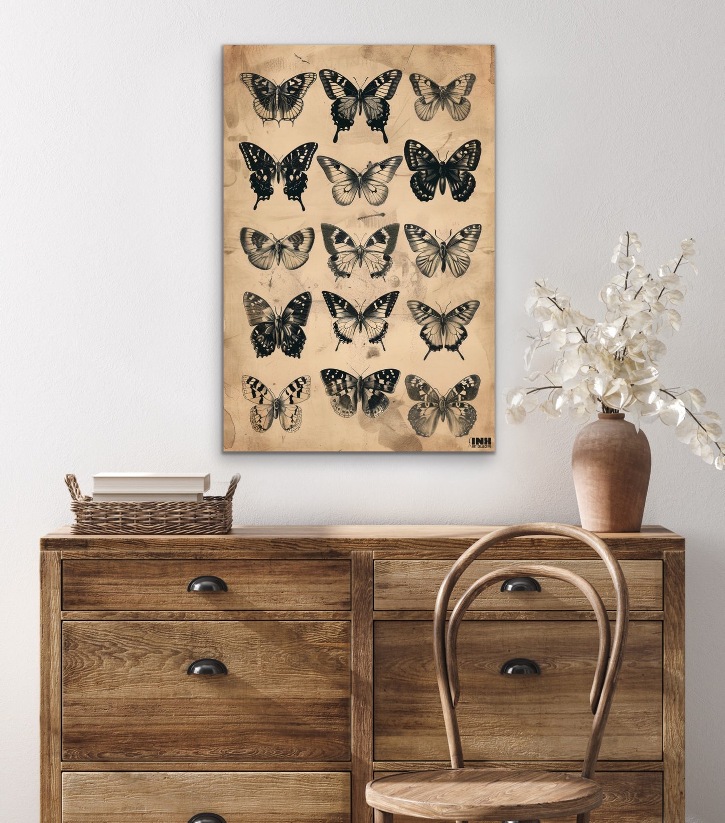 Vintage Butterfly Collection Canvas Wall Art