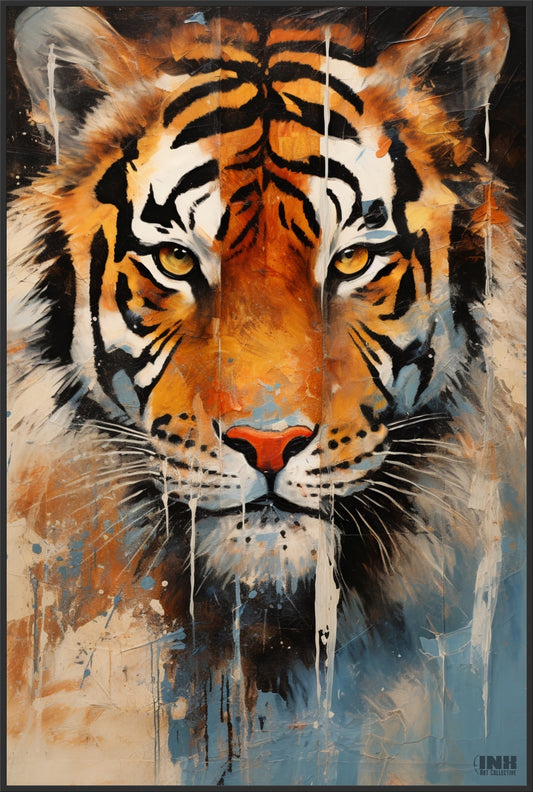 Majestic Tiger Abstract Canvas Wall Art