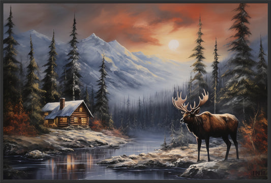 Mountain Retreat Moose Canvas Wall Art
