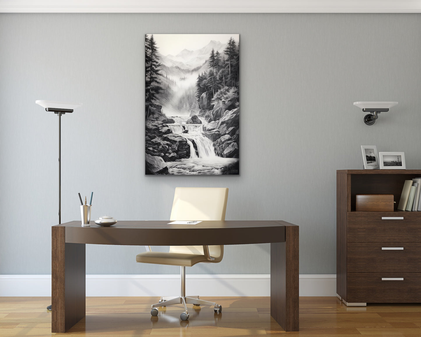 Monochrome Serenity Canvas Wall Art