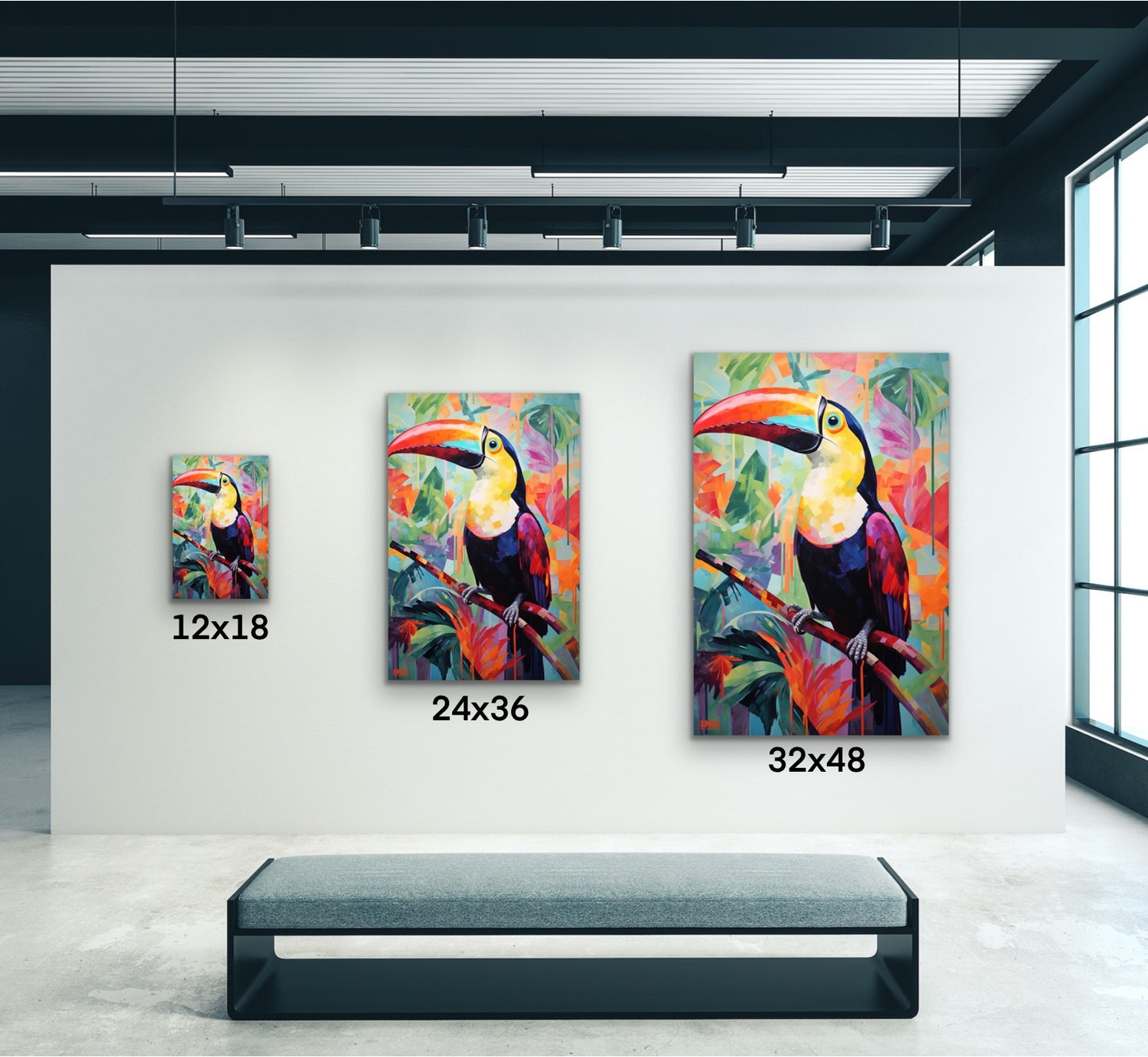 Tropical Toucan Canvas Wall Art