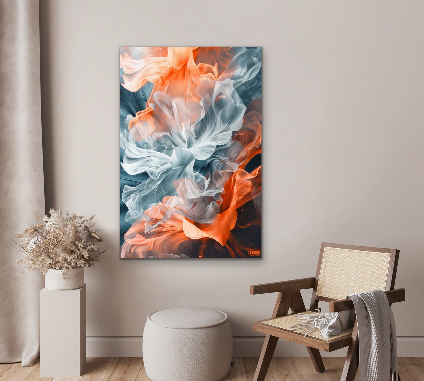 Floral Motion Abstract Canvas Wall Art