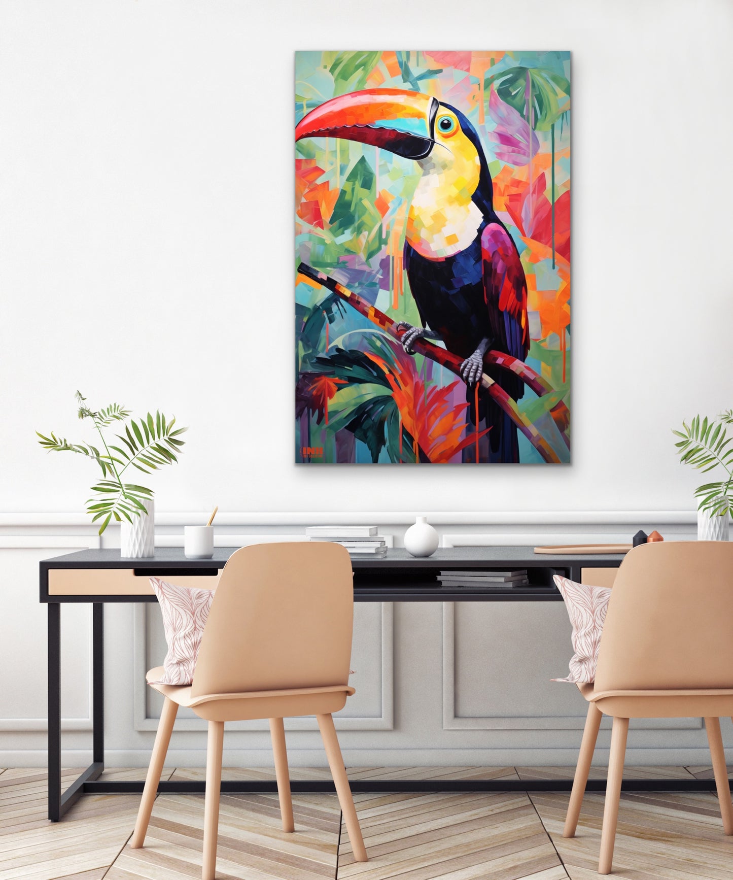 Tropical Toucan Canvas Wall Art