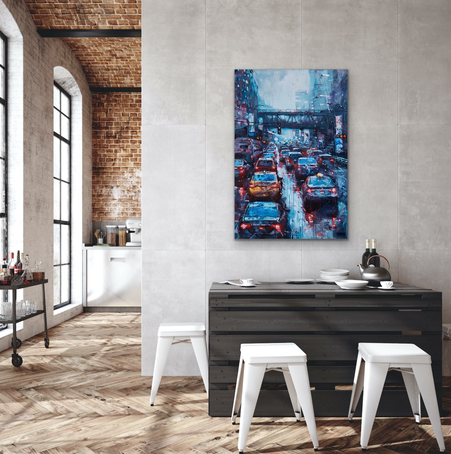 City Rush Canvas Wall Art