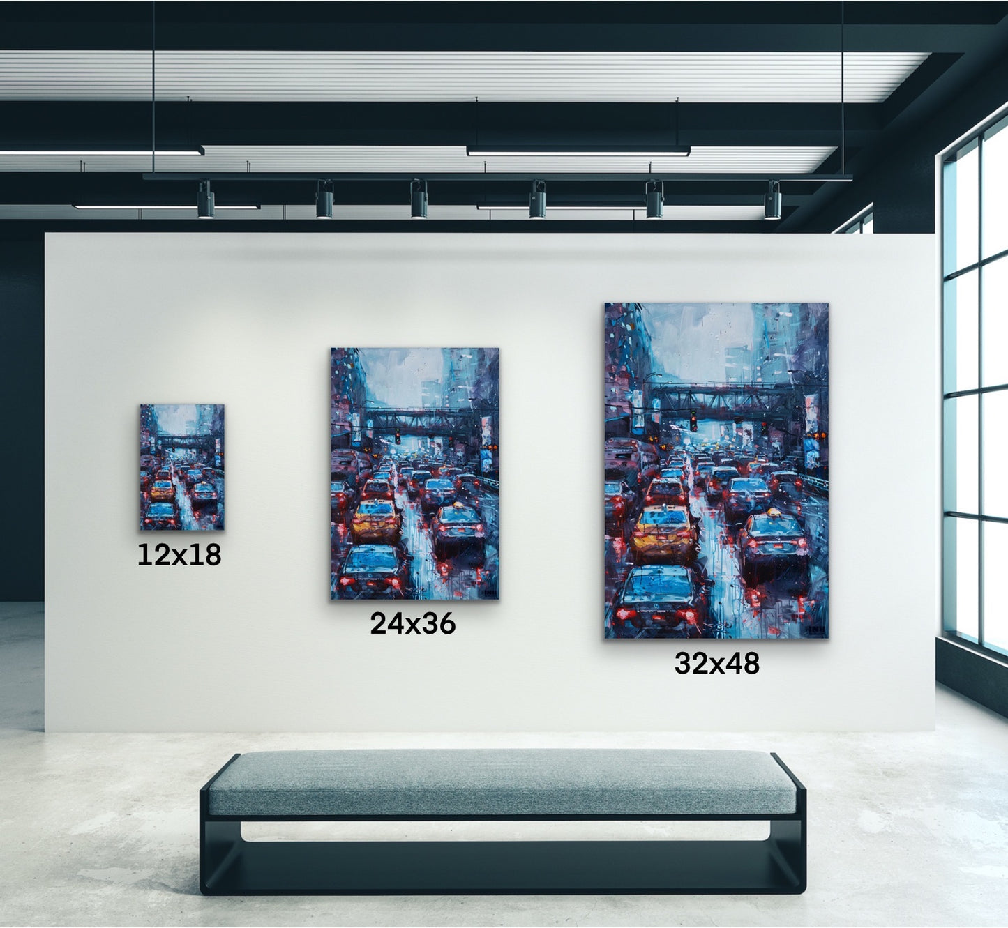 City Rush Canvas Wall Art