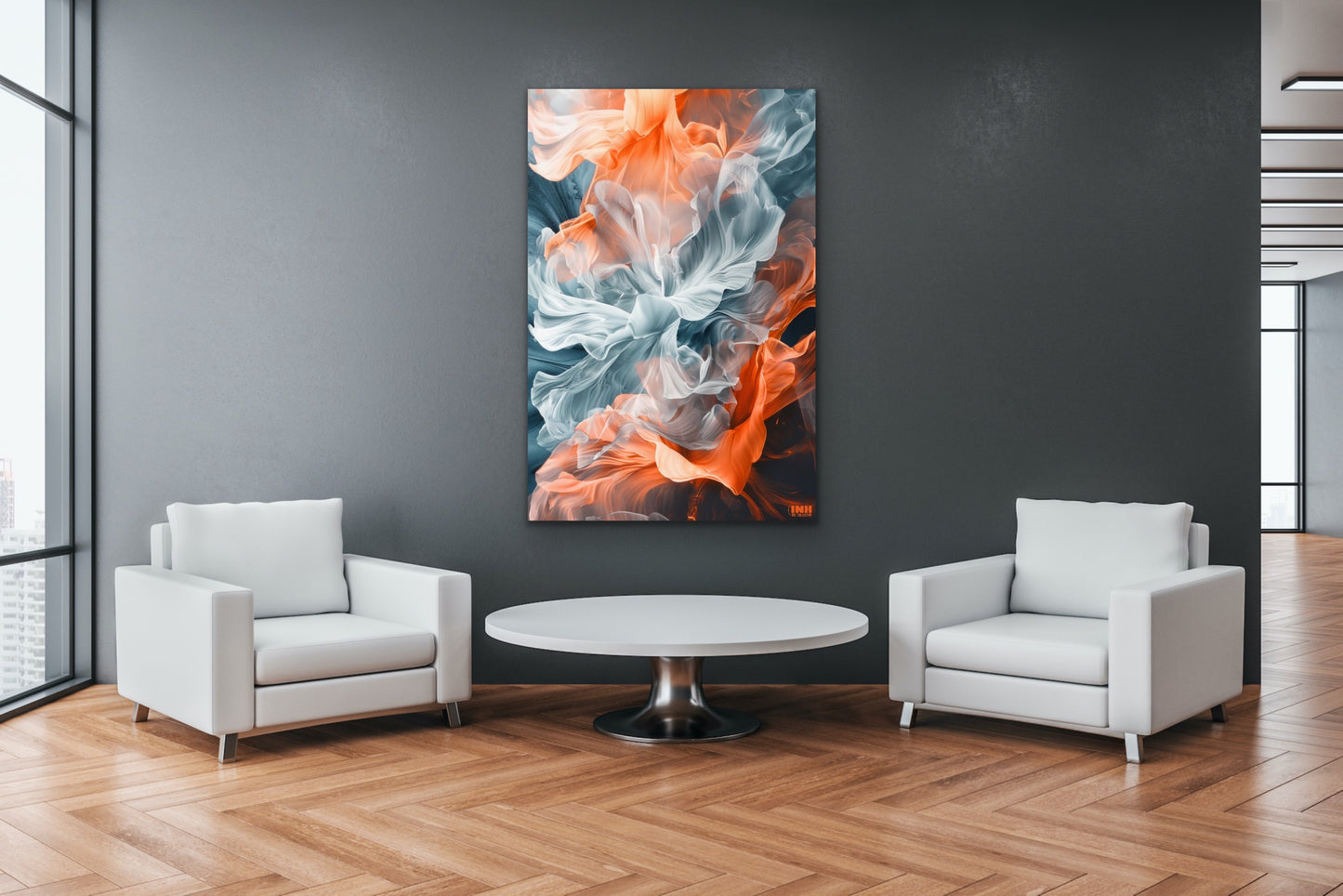 Floral Motion Abstract Canvas Wall Art