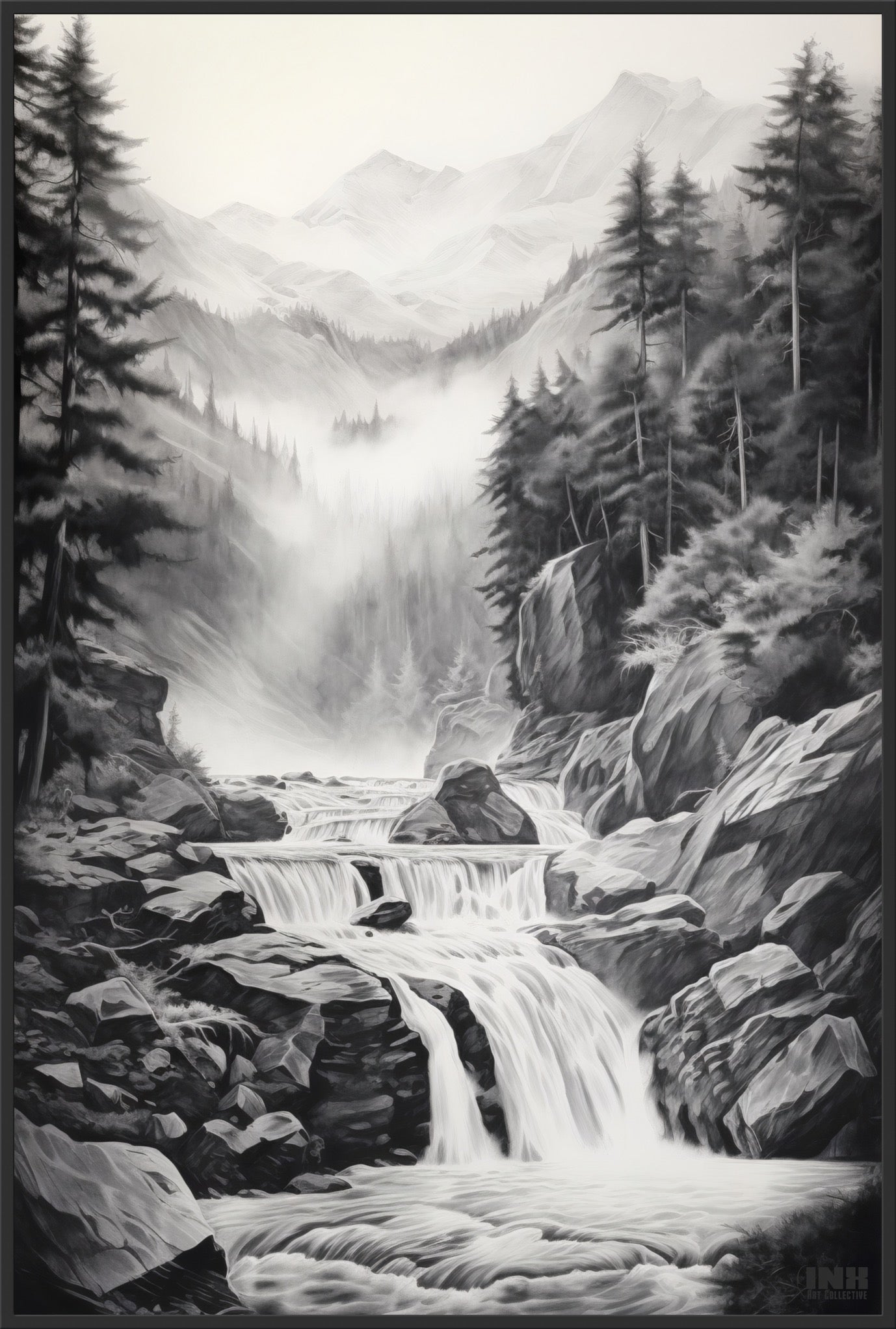 Monochrome Serenity Canvas Wall Art