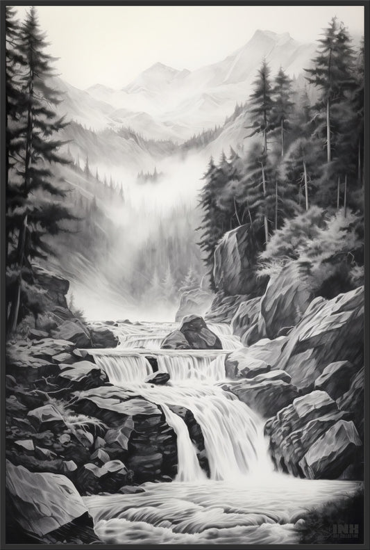 Monochrome Serenity Canvas Wall Art