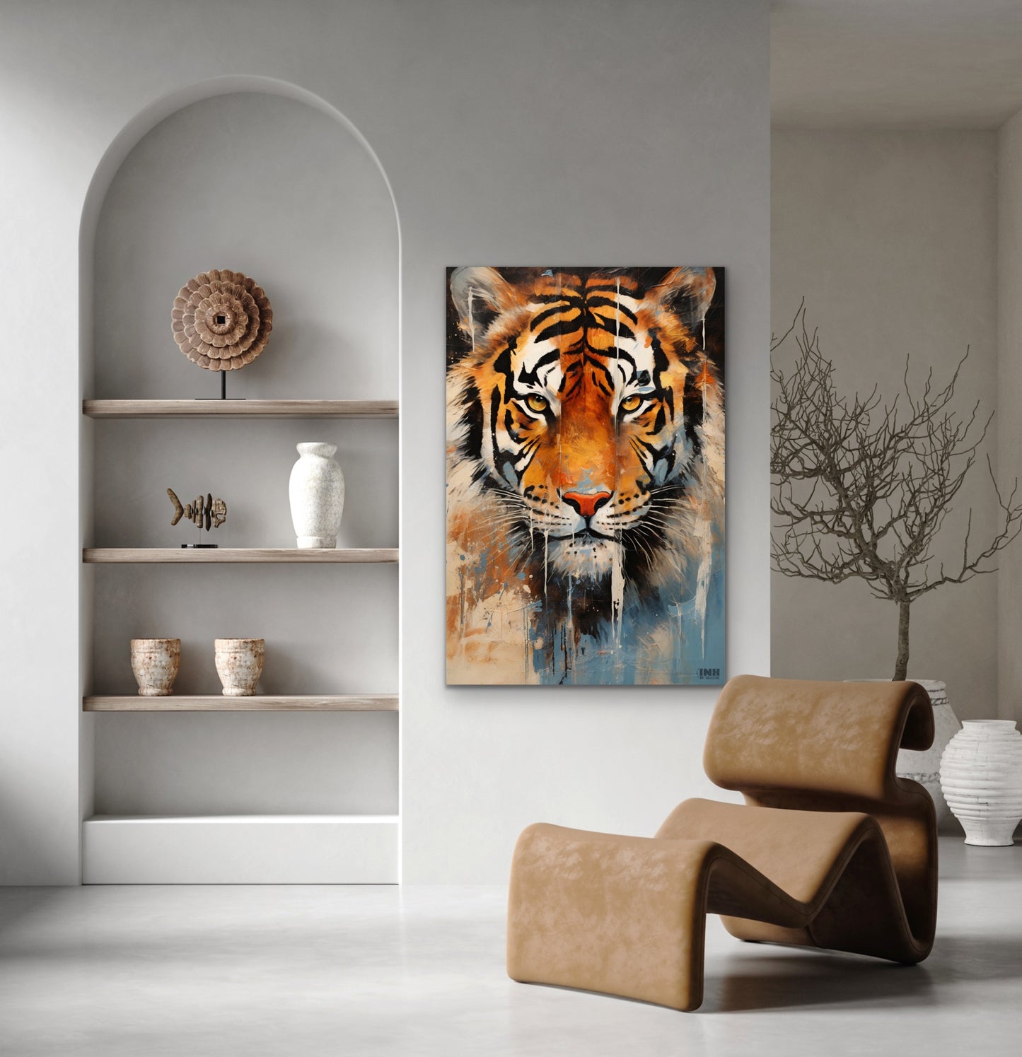 Majestic Tiger Abstract Canvas Wall Art