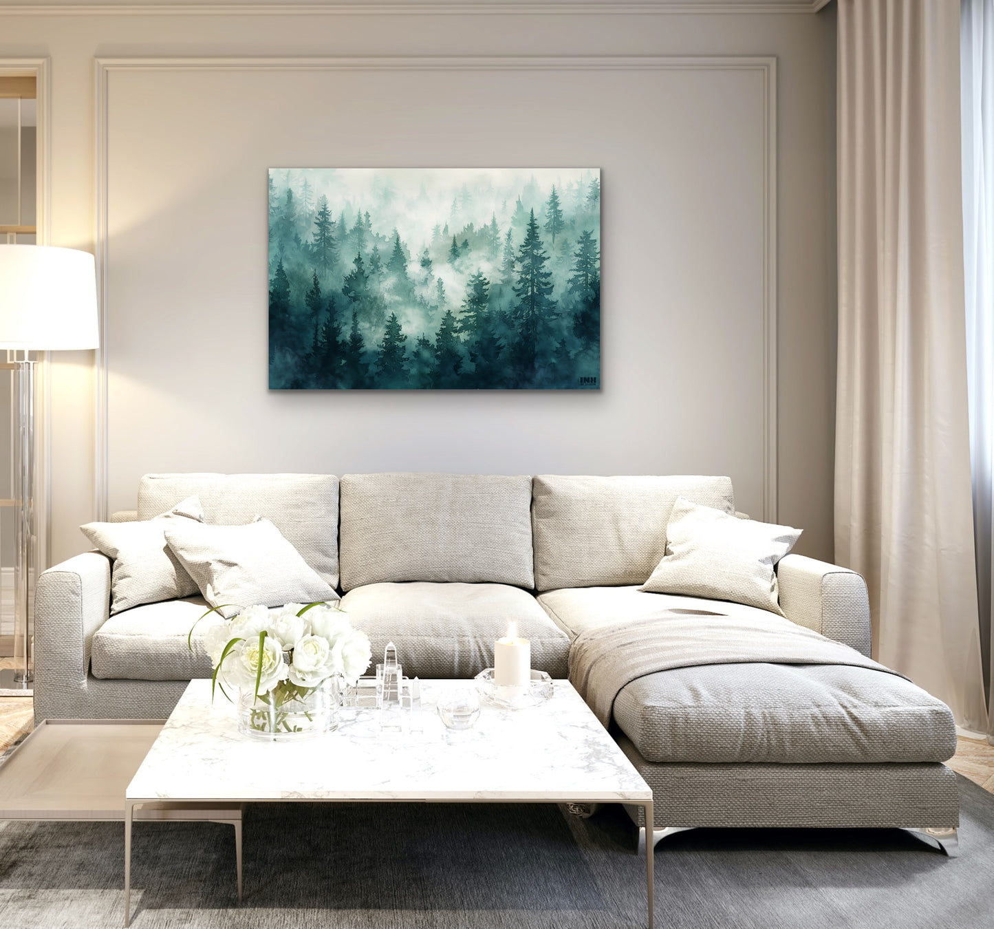 Misty Forest Canvas Wall Art