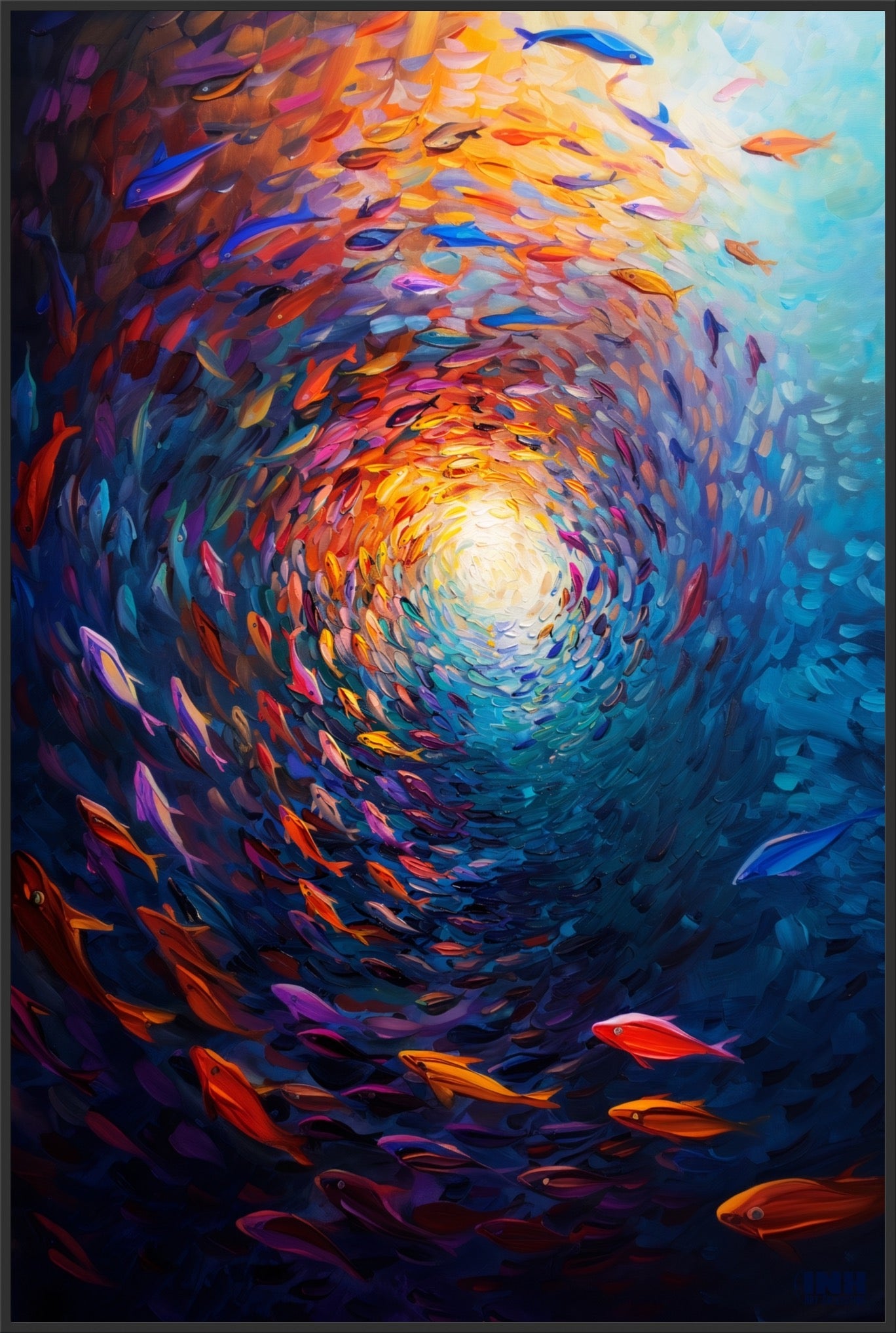 School of Fish Canvas Wall Art