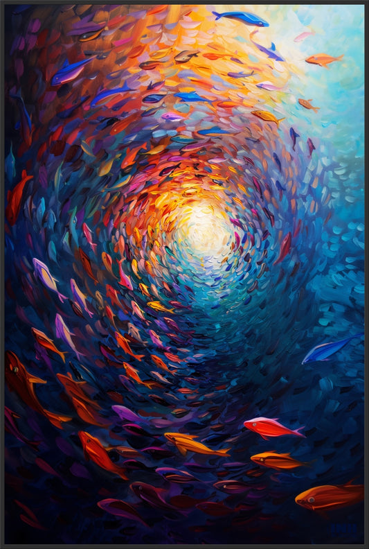 School of Fish Canvas Wall Art