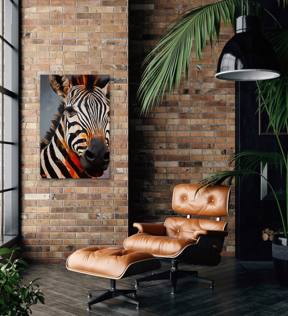 Vibrant Zebra Canvas Wall Art