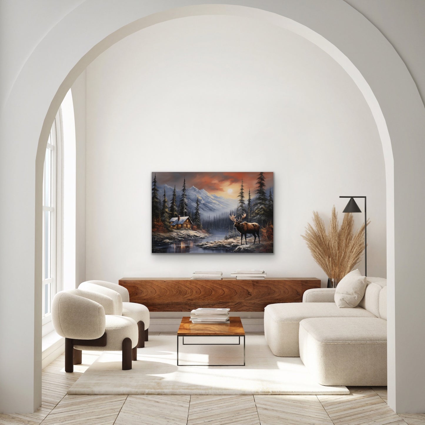 Mountain Retreat Moose Canvas Wall Art