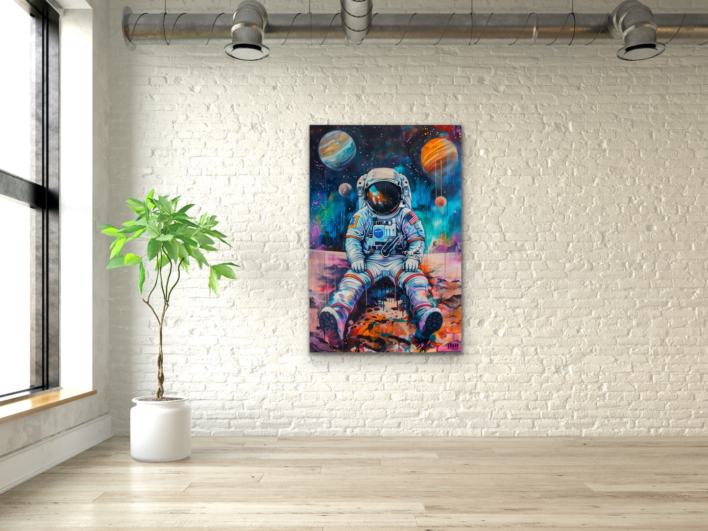 Lonely Astronaut Canvas Wall Art