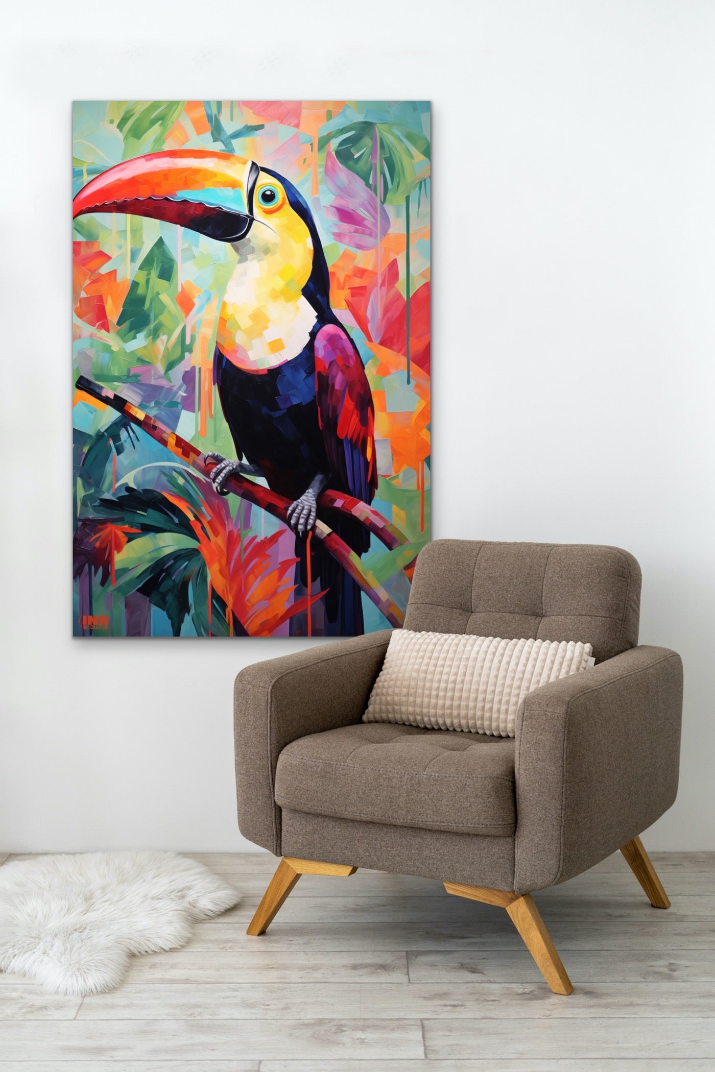 Tropical Toucan Canvas Wall Art