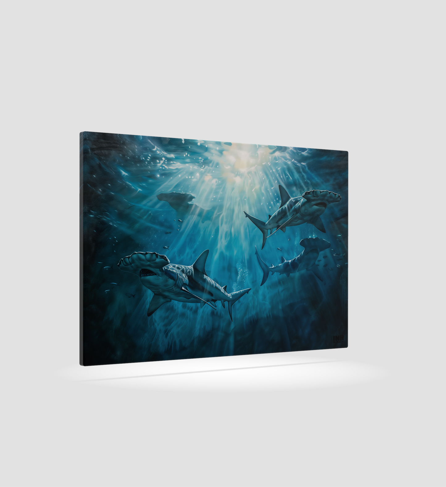 Hammerhead Shark Ocean Canvas Wall Art