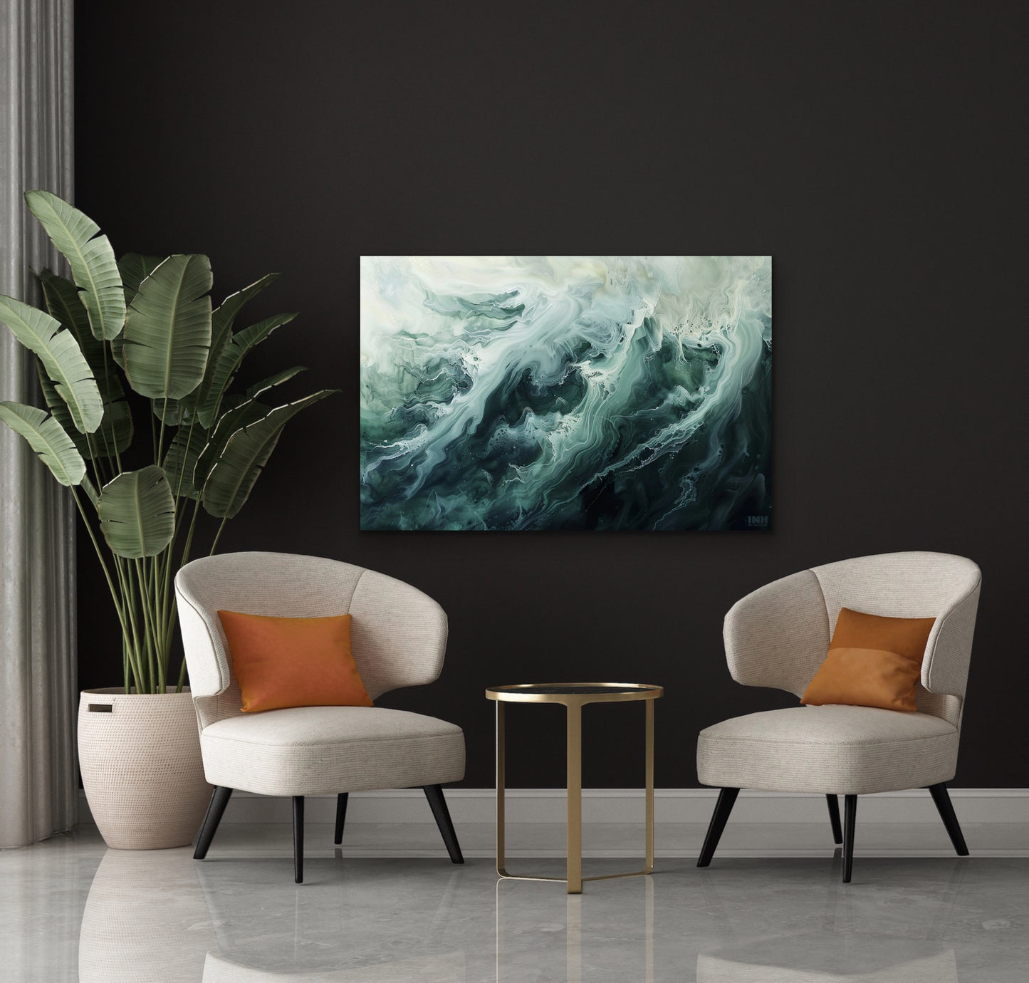 Ocean Wave Abstract Canvas Wall Art