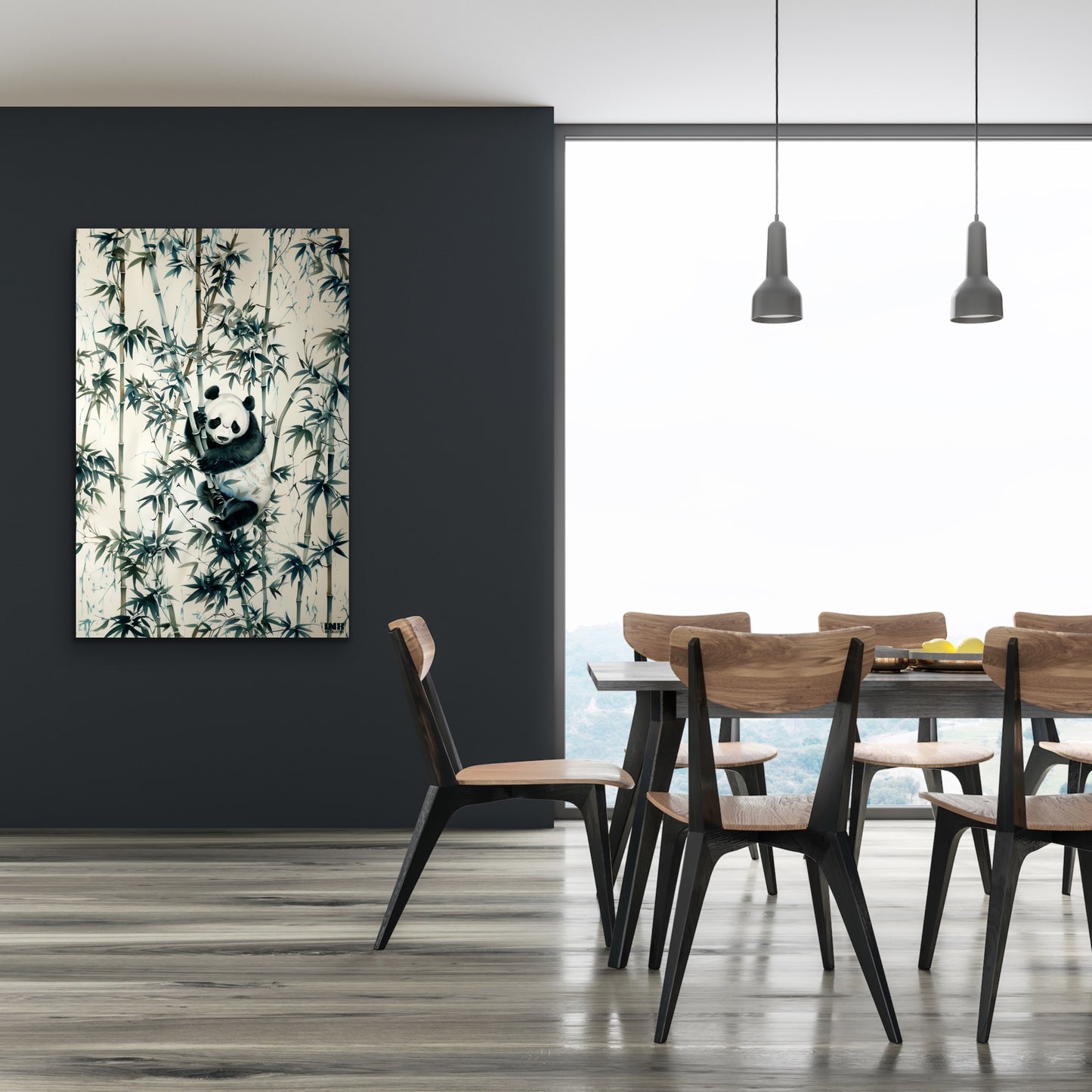 Bamboo Panda Canvas Wall Art