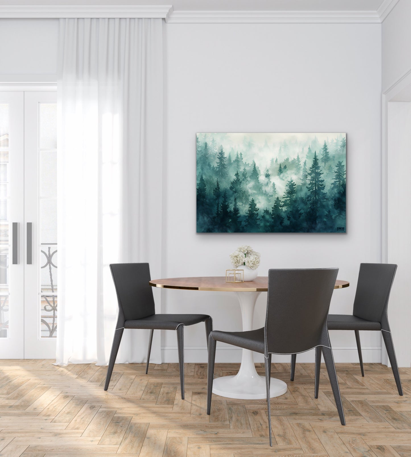 Misty Forest Canvas Wall Art