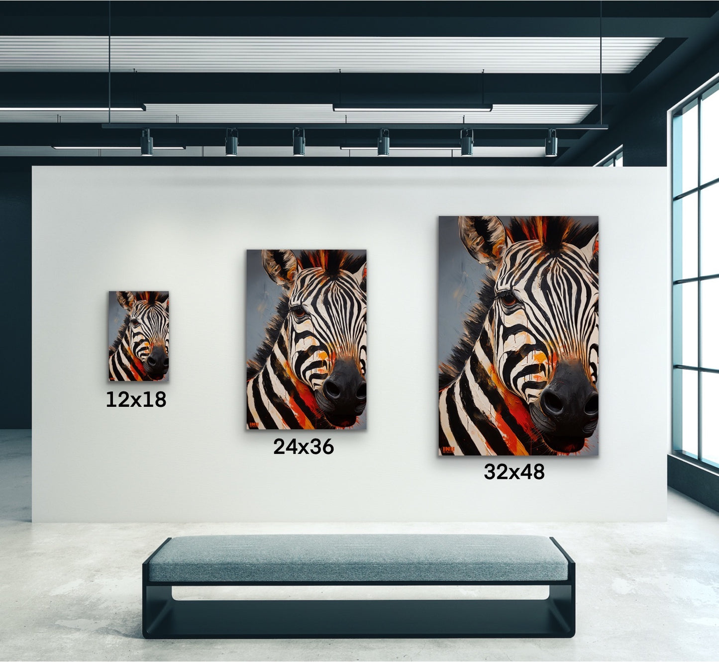 Vibrant Zebra Canvas Wall Art