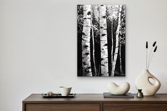 Birchwood Elegance Canvas Wall Art