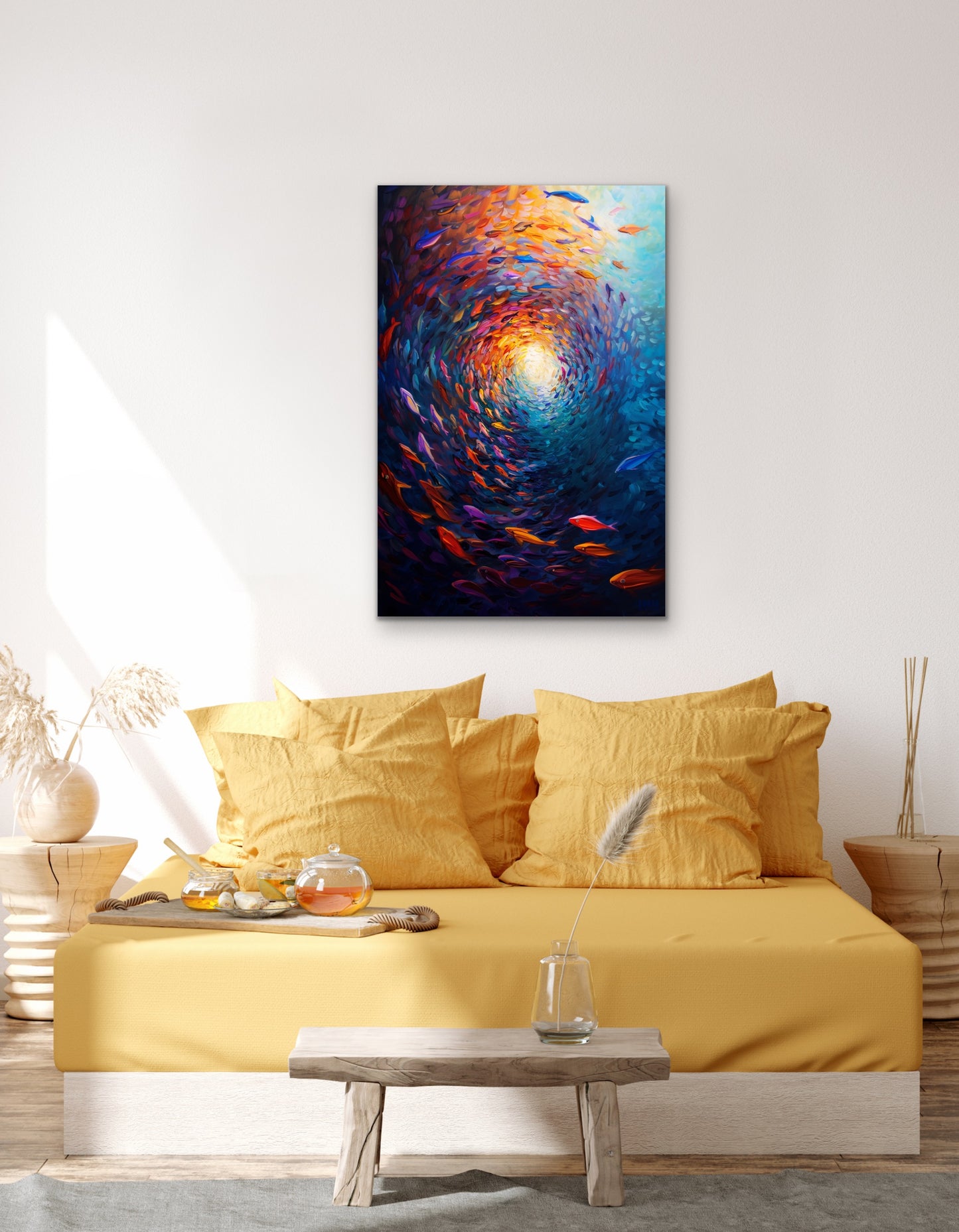 School of Fish Canvas Wall Art