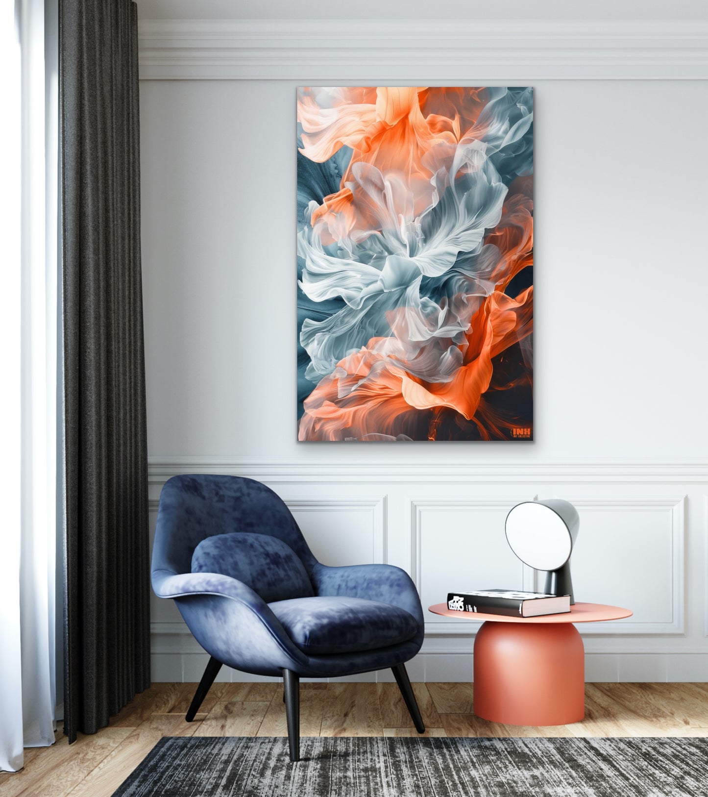 Floral Motion Abstract Canvas Wall Art