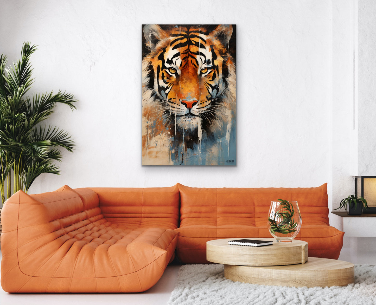 Majestic Tiger Abstract Canvas Wall Art
