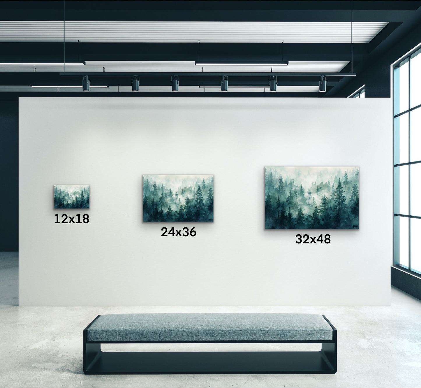 Misty Forest Canvas Wall Art