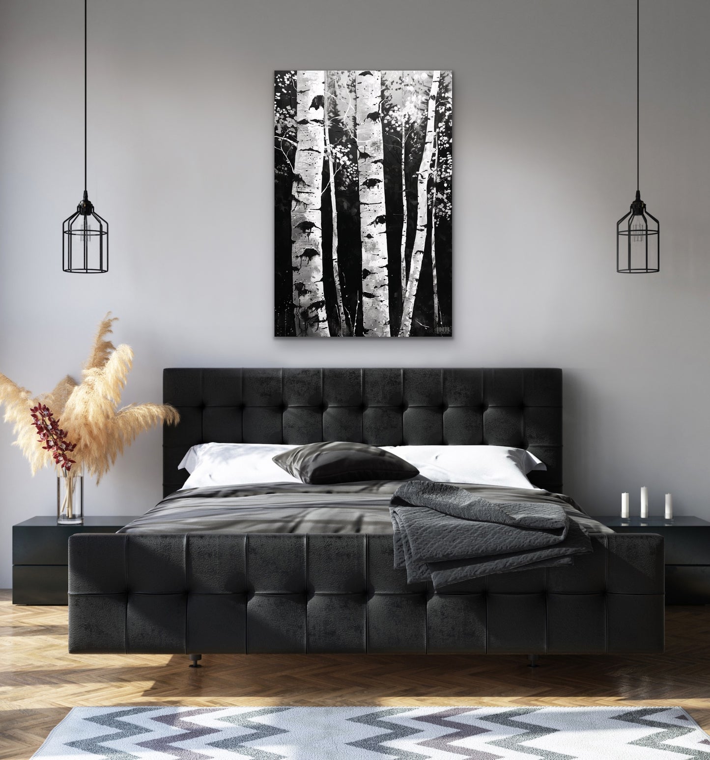 Birchwood Elegance Canvas Wall Art