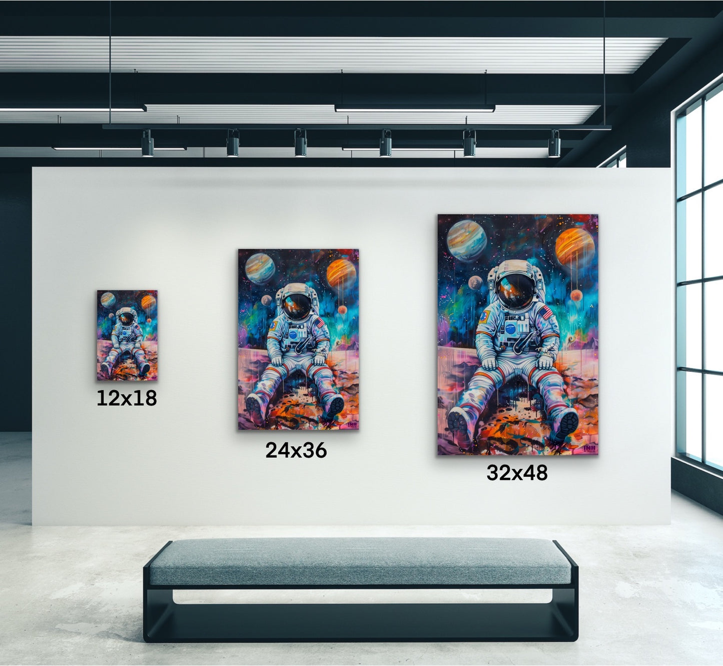 Lonely Astronaut Canvas Wall Art