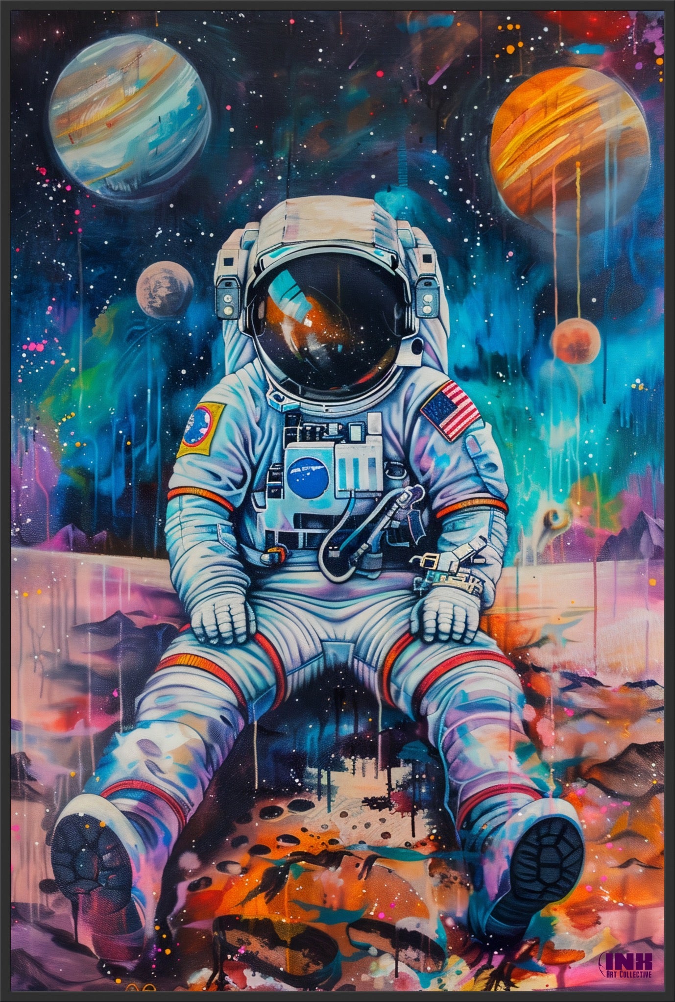 Lonely Astronaut Canvas Wall Art